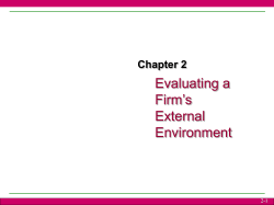 Evaluating a Firm`s Internal Capabilities