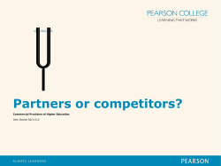 Pearson College Partners or competitors?