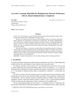 An Active Learning Algorithm for Ranking from Pairwise Preferences