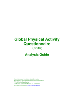 Global Physical Activity Questionnaire