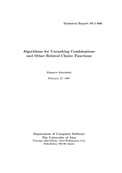 Algorithms for Unranking Combinations and Other Related Choice