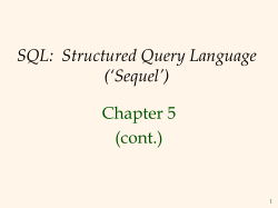 SQL: Queries, Constraints, Triggers
