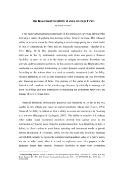 The Investment Flexibility of Zero-leverage Firms