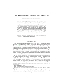 A splitter theorem relative to a fixed basis