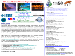12th Annual System of Systems Engineering Conference