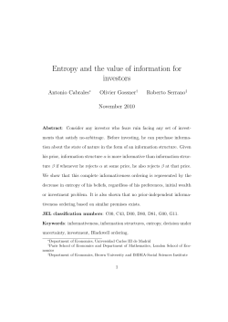 Entropy and the value of information for investors - IAE-CSIC