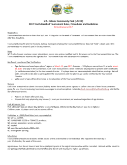 Tournament Rules - Medford Sports Leagues