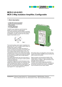 MCR-C-UI-UI-DCI MCR 3-Way Isolation Amplifier
