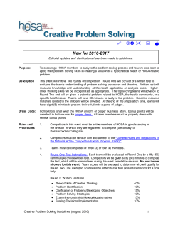 creative problem solving