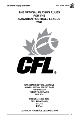 the official playing rules for the canadian football