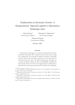 Nonlinearities in Economic Growth: A