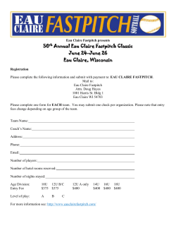 Eau Claire Fastpitch presents 50th Annual Eau Claire Fastpitch