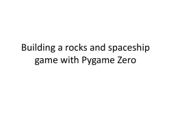 Building a rocks and spaceship game with Pygame Zero