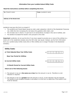 Information from your Landlord about Utility Costs