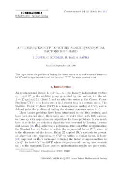Approximating CVP to Within Almost-Polynomial Factors is NP-Hard