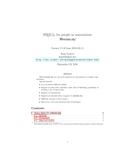 LATEX2&epsilon; for people in associations Minutes.sty