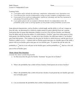 Lesson 4-3 Independent Events