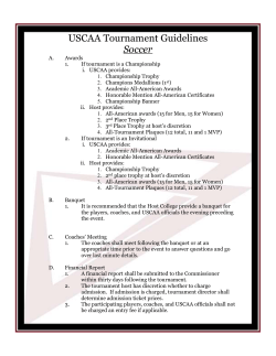 USCAA Tournament Guidelines
