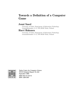 Towards a Definition of a Computer Game