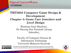 Game User Interface and Level Design