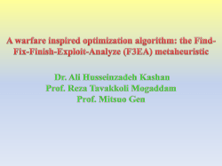 (F3EA) metaheuristic algorithm - drkashan.ir