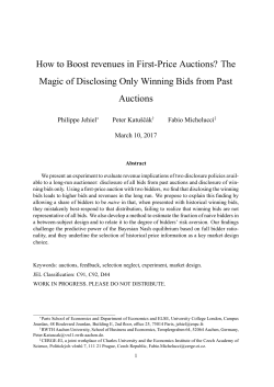 How to Boost revenues in First-Price Auctions? The Magic