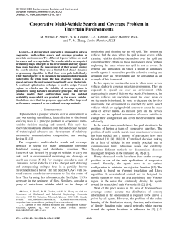 Cooperative Multi-Vehicle Search and Coverage Problem in