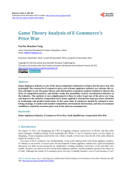 Game Theory Analysis of E-Commerce`s Price War
