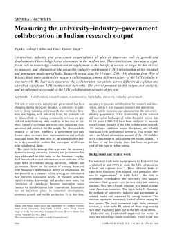 Measuring the University-Industry-Government