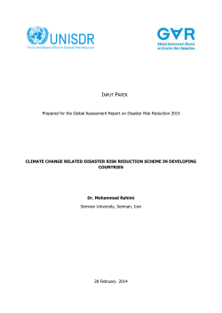 Rahimi, M. 2014. Climate Change related Disaster