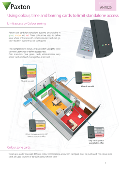Using colour, time and barring cards to limit
