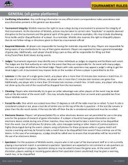 General Tournament Rules