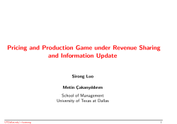 Pricing and Production Game under Revenue Sharing and