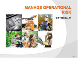 Manage operational risk