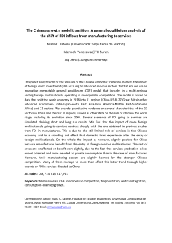 The Chinese growth model transition: A general equilibrium analysis