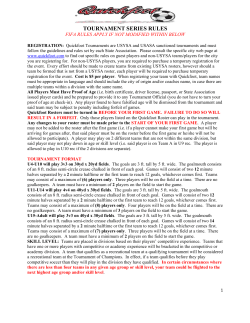 Quickfoot Tournament Rules