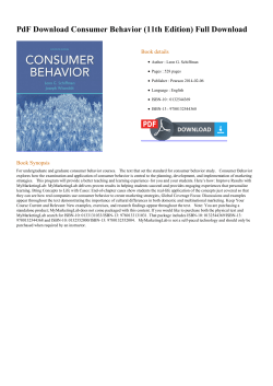 PdF Consumer Behavior (11th Edition)