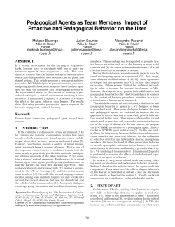 Pedagogical Agents as Team Members: Impact of