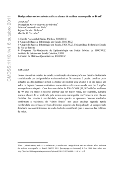 Desigualdade socioecon&ocirc;mica afeta a chance de realizar