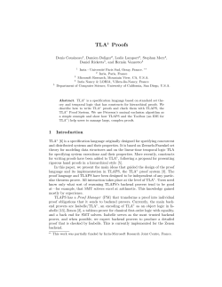 TLA+ Proofs - Leslie Lamport