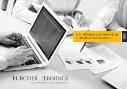 CONTEMPORARY LAW FIRM PRICING