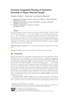 Constant Congestion Routing of Symmetric Demands in Planar