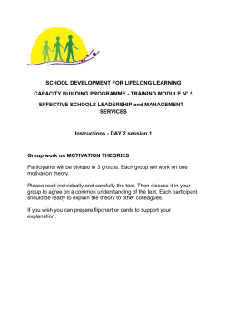Group work on MOTIVATION THEORIES