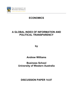 ECONOMICS A GLOBAL INDEX OF INFORMATION AND