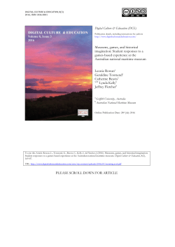 Museums, games, and historical imagination: Student responses to