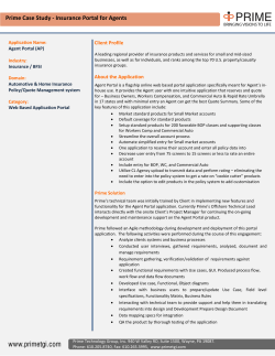 Prime Case Study - Insurance Portal for Agents