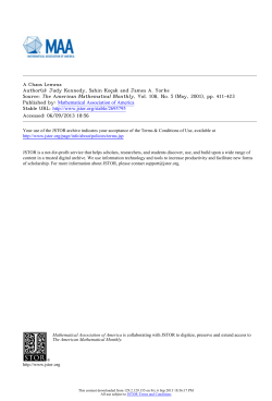 A Chaos Lemma - James A. Yorke