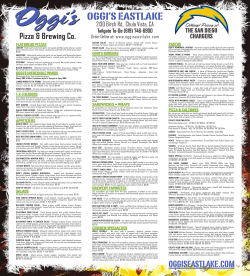 Oggi`s Eastlake Menu