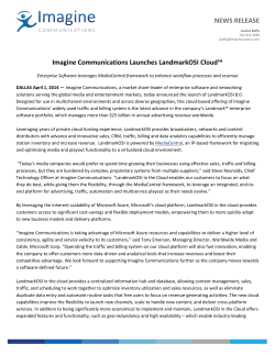 Imagine Communications Launches LandmarkOSI Cloud
