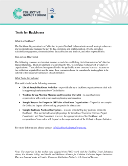 2. backbone roles and responsibilities